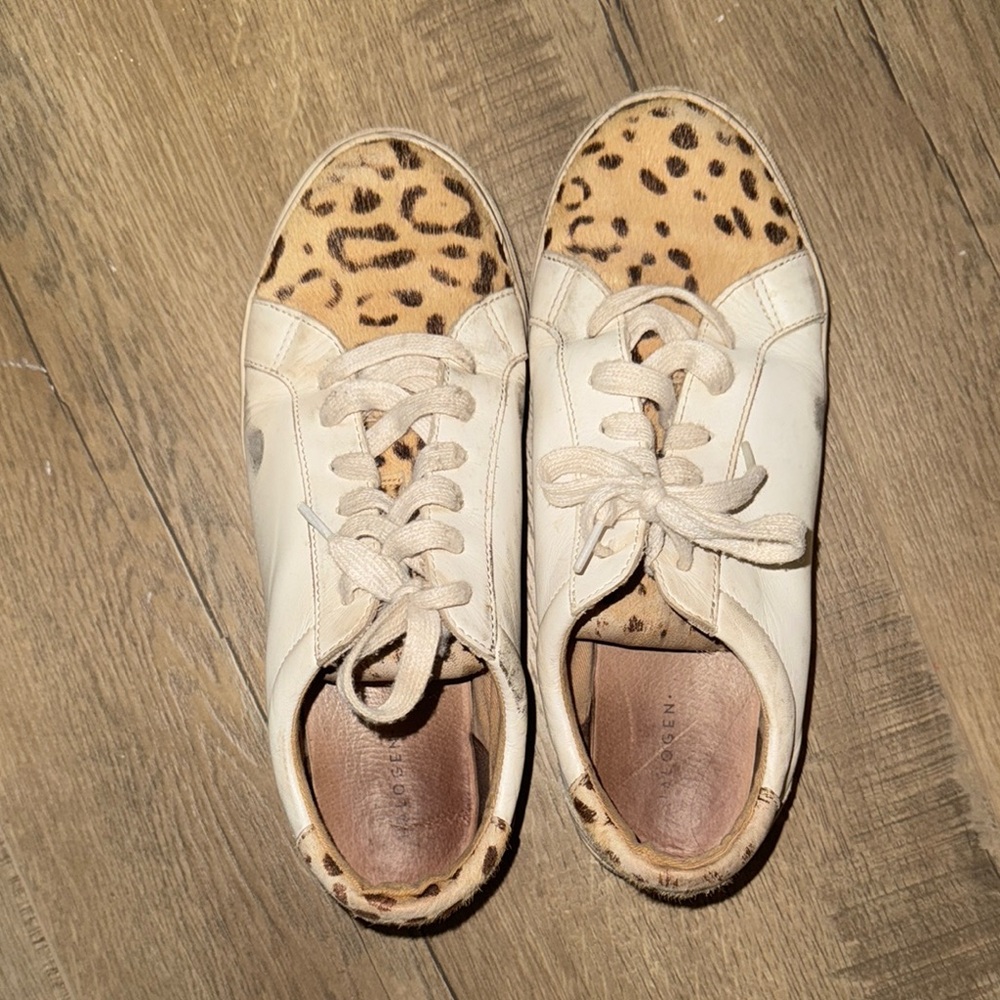 Women's Leopard Print worn in preloved Sneakers